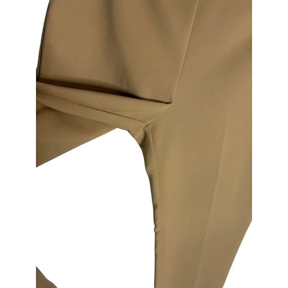 NWT Karen Kane Khaki Brown Soft Stretch Clean Front Cropped Pants-sz 10